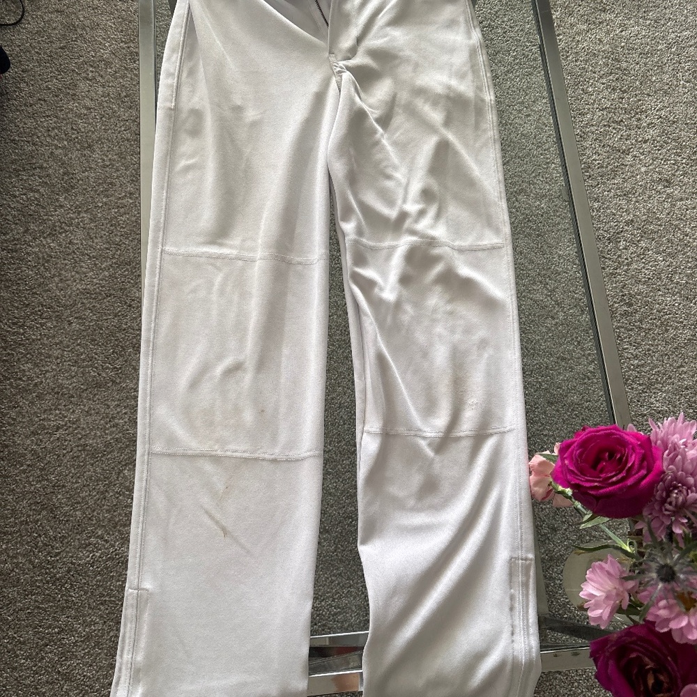 Lot of 2-Youth XL used white baseball pants